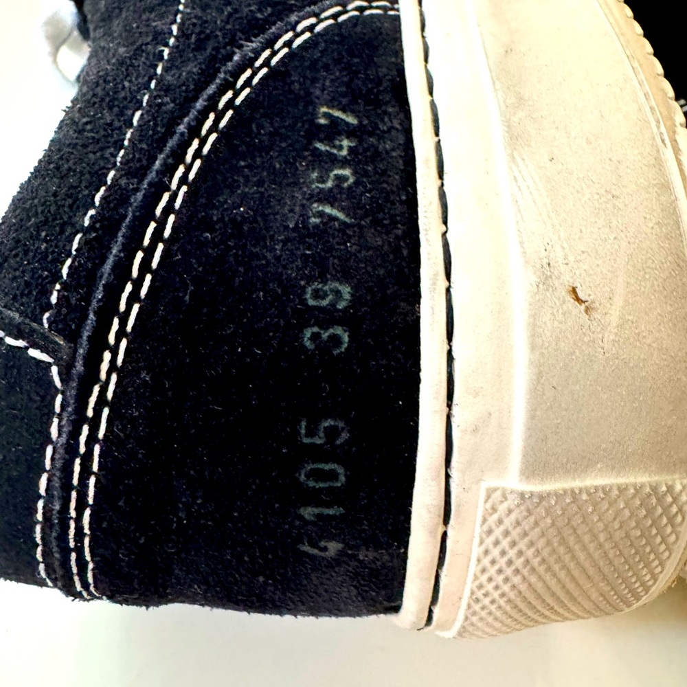 Common Projects Black and White Suede Sneakers